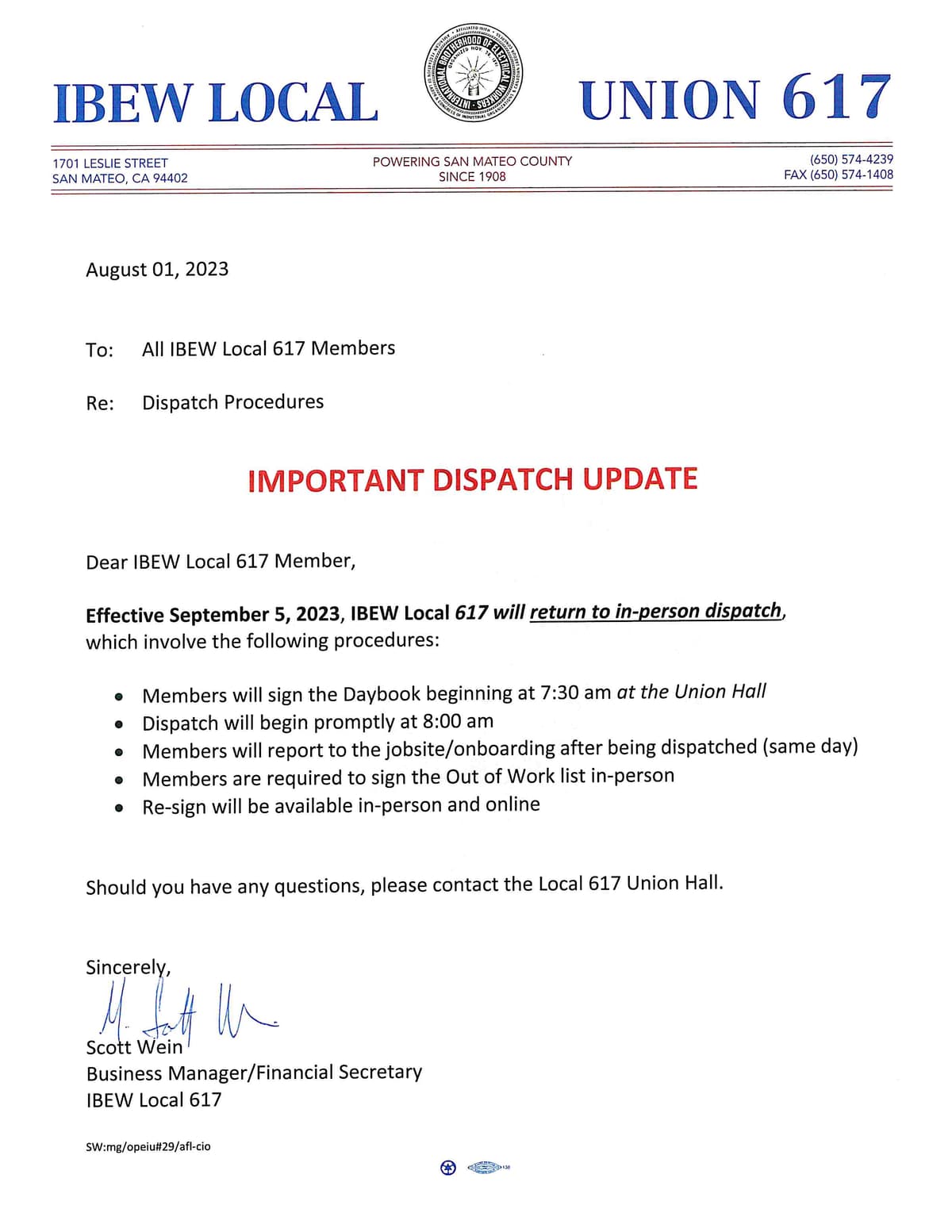 Ibew Local 617 Job Calls - j6qujbs